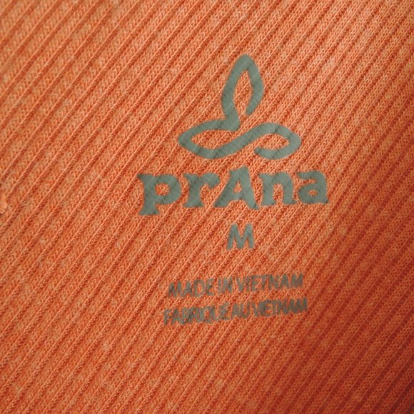 Prana Ribbed Orona Yoga Top Toasted Terracotta Dolman Sleeve M - Picture 10 of 10